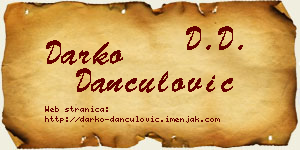 Darko Dančulović vizit kartica